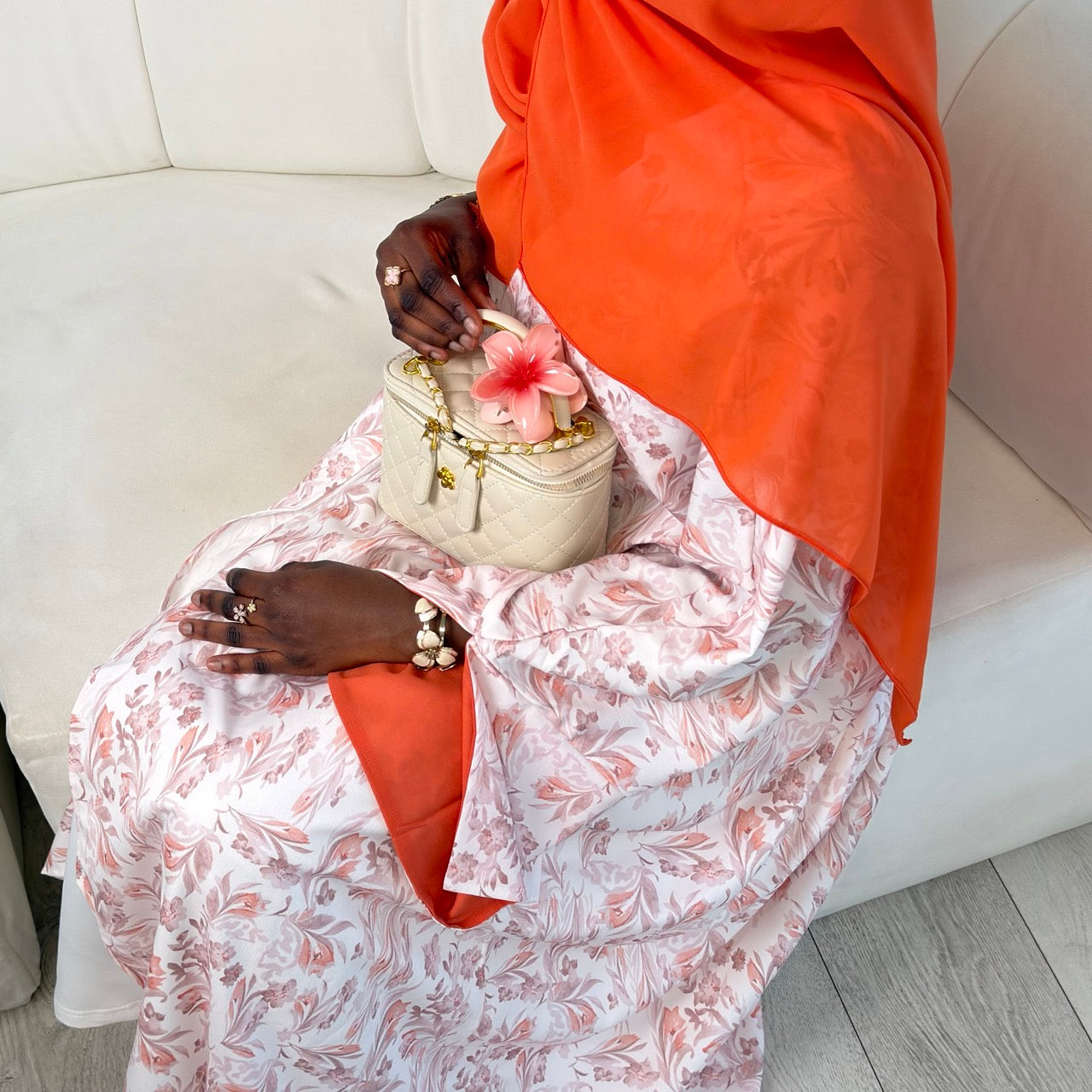 THE AMBER BLOSSOM ABAYA SET