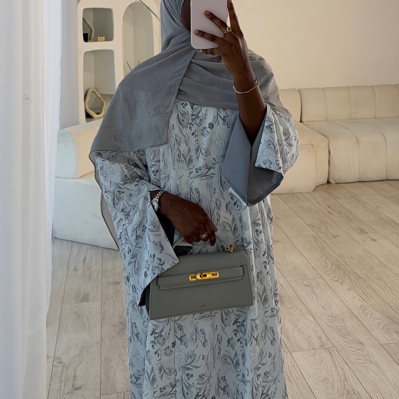 THE WILLOW FLORAL ABAYA SET