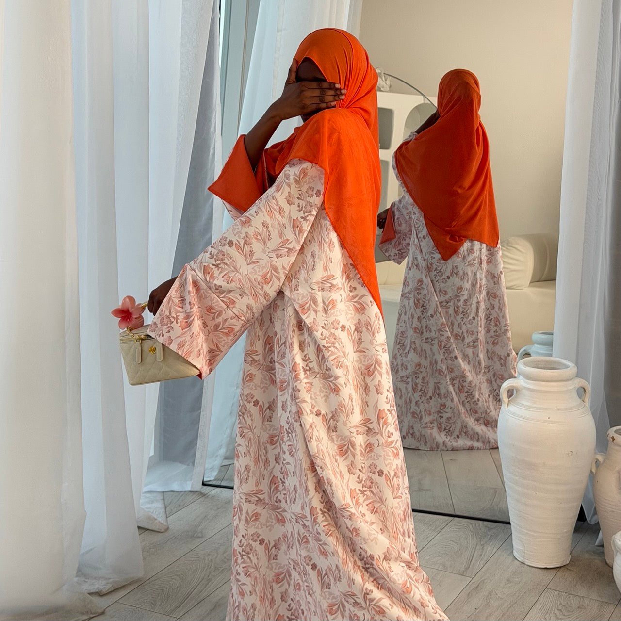 THE AMBER BLOSSOM ABAYA SET
