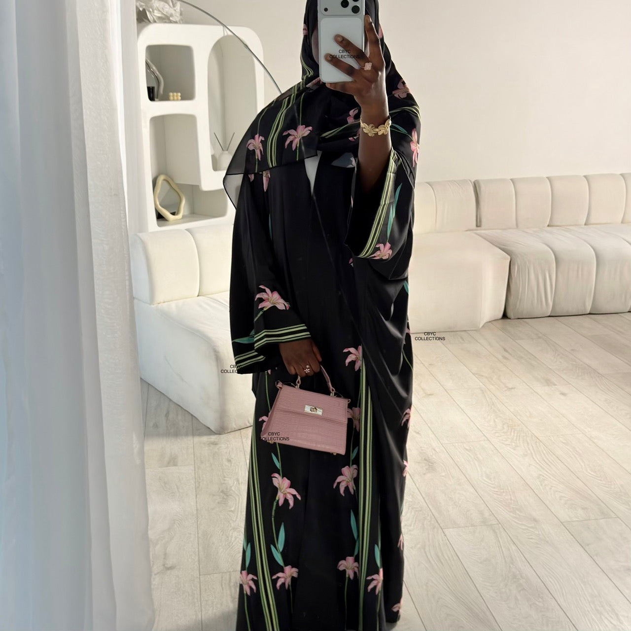 THE LILY BLUSH ABAYA SET