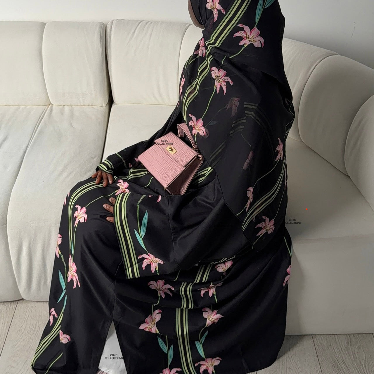 THE LILY BLUSH ABAYA SET