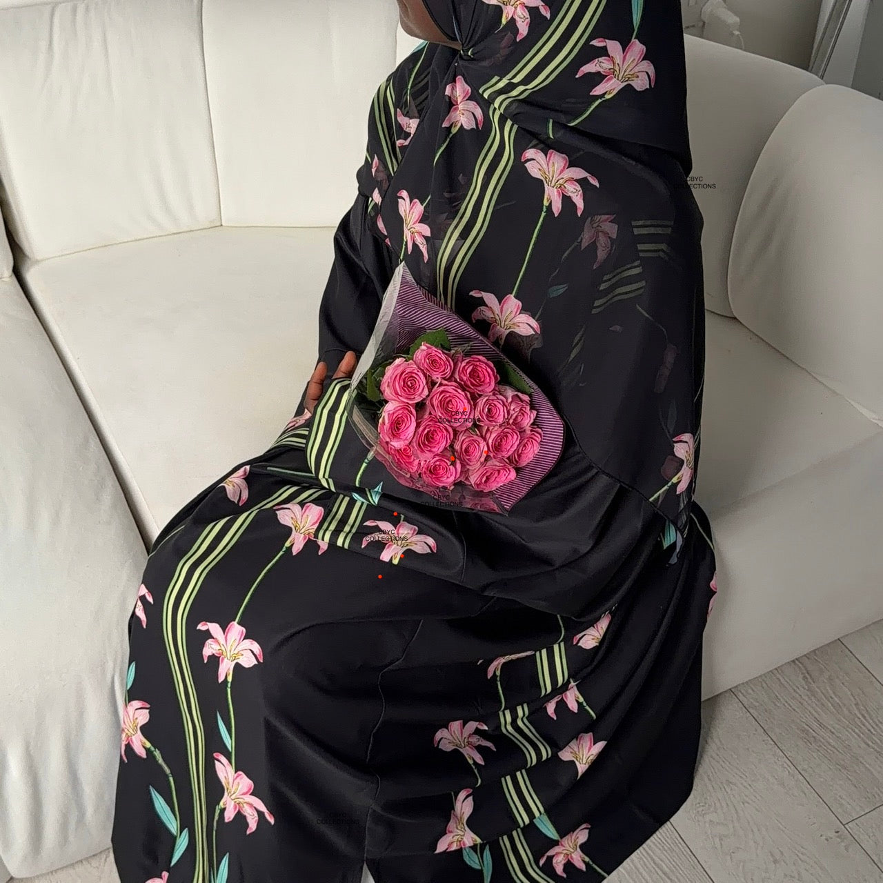 THE LILY BLUSH ABAYA SET